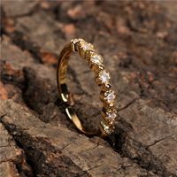 Fashion Women's Ring Niche Diamond Open Index Finger Ring Classic Tail Ring main image 4
