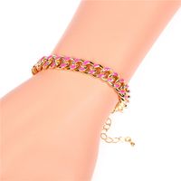 Europe And America Cross Border New Ins Style Personalized Hip Hop Dripping Oil Color Cuban Link Chain Bracelet Fashion Trend Men And Women Bracelet main image 5
