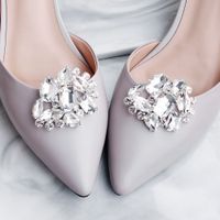 Hot-selling Bridal Wedding Accessories Metal Rhinestone Shoes Flower Shoe Clip sku image 1
