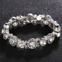 Hot Selling Fashion Alloy Rhinestone Elastic Bridal Bracelet Wholesale sku image 1