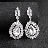 Fashion Exaggerated Diamond Water Drop Trendy Bohemian Style Earrings sku image 1