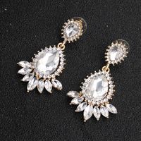 Fashion Retro Palace Ethnic Style Exaggerated Crystal Long Ladies Earrings For Women sku image 1