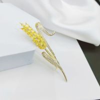 Korea Wheat Ear Fashion Wild Fittings Corsage Copper Brooch For Women sku image 2