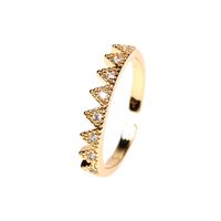 Fashion Women's Ring Niche Diamond Open Index Finger Ring Classic Tail Ring sku image 1