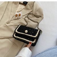 Autumn And Winter Women's Pouches Women's 2020 Popular New Fashion All-match Internet Celebrity Shoulder Crossbody Western Style Small Square Bag sku image 2