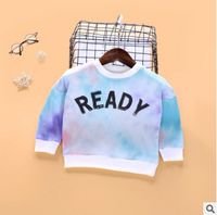 New Children's Clothing Sweater Baby Kids Round Neck Long-sleeved Tie-dye Sweater sku image 6