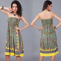 Polyester Fashion  Dress  (yellow-m) Nhdf0203-yellow-m sku image 14