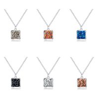 Hot-selling  Individual Crystal Clusters Geometric Shapes Imitation Natural Stone Resin Pendant Necklace main image 1