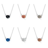 Hot Selling Shaped Round Pendant Fashion Crystal Cluster Imitation Natural Stone Necklace main image 1