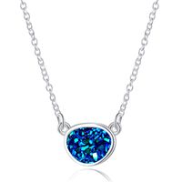 Hot Selling Shaped Round Pendant Fashion Crystal Cluster Imitation Natural Stone Necklace main image 4