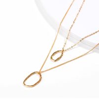 Personality Special-shaped Ring Double-layer Multi-layer Wild Necklace main image 6