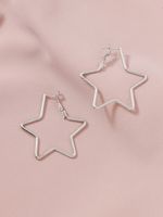 New Fashion Metal Five-pointed Star Hot-selling Alloy Earrings For Women main image 4