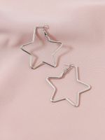 New Fashion Metal Five-pointed Star Hot-selling Alloy Earrings For Women main image 5