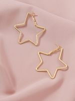 New Fashion Metal Five-pointed Star Hot-selling Alloy Earrings For Women main image 6