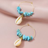 Fashion New Stone Shell Holiday Style Hot-selling Alloy Earrings main image 2