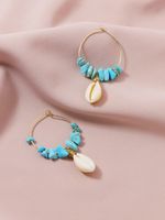 Fashion New Stone Shell Holiday Style Hot-selling Alloy Earrings main image 4