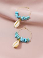 Fashion New Stone Shell Holiday Style Hot-selling Alloy Earrings main image 5