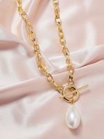Heiß Verkaufendes Fashion Pearl Anhänger Metall Halskette Set main image 3