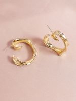 Fashion New Exaggerated C-shaped Alloy Earrings For Women main image 3