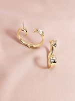 Fashion New Exaggerated C-shaped Alloy Earrings For Women main image 4