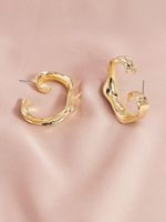 Fashion New Exaggerated C-shaped Alloy Earrings For Women main image 5