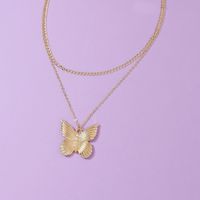 Hot Selling Double Layer Butterfly Women's Necklace main image 3