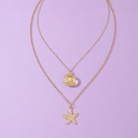 Hot Selling Double-layer Starfish Shell Necklace main image 3