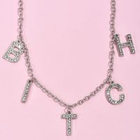 New Multi-layer Letter Full Diamond Pendant Necklace Combination main image 4