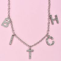 Nueva Combinación De Collar Colgante De Diamantes Con Letras Multicapa main image 4