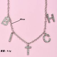 Nueva Combinación De Collar Colgante De Diamantes Con Letras Multicapa main image 5