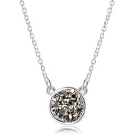 Collier Pendentif En Pierre Naturelle Ronde Pour Femmes sku image 2