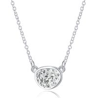 Hot Selling Shaped Round Pendant Fashion Crystal Cluster Imitation Natural Stone Necklace sku image 1