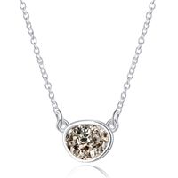 Hot Selling Shaped Round Pendant Fashion Crystal Cluster Imitation Natural Stone Necklace sku image 2