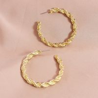 Fashion Summer New Hot-selling Pair Of Metal C-shaped Alloy Earrings sku image 1