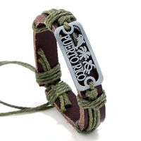 Direkte Lieferung Von Hand Gewebten Legierung Strand Leder Armbändern Europäische Und Amerikanische Retro-rindsleder Armbänder Grenz Überschreitende Lieferung sku image 5