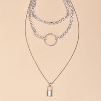 Collier Pour Femme Multicouche À Pendentif En Métal À La Mode main image 3