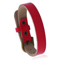 Leather Fashion Geometric Bracelet  (red) Nhpk1412-red sku image 1