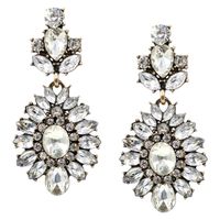 Europäische Und Amerikanische Luxus Damen Bankett Legierung Diamant Anhänger Ohrringe  Glänzende Und Exquisite Ohrringe Außenhandels Zubehör sku image 1