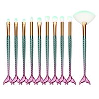 Plastic Fashion  Makeup Brush  (10 Sticks - Gradient Purple) Nhao0037-10 Sticks - Gradient Purple sku image 2