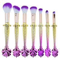 Plastic Fashion  Makeup Brush  (7 Sticks - Gradient Purple) Nhao0026-7 Sticks - Gradient Purple sku image 2