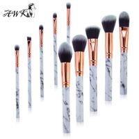 Plastic Fashion  Makeup Brush  (10 Sticks - Black) Nhao0022-10 Sticks - Black sku image 1