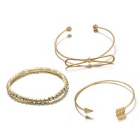 Européen Et Américain   New Cross-frontière Vendu Bijoux Géométrique Simple Flèche Arc Strass Bracelet Set Pour Les Femmes sku image 1