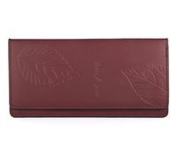 Neue Ultra Dünne Brieftasche Einfarbige Einfache Geprägte Zweifach Gefaltete Schnalle Lange Blatt Brieftasche Koreanische Damen Brieftasche sku image 1