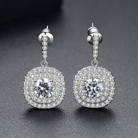 Fashion Zircon Plating Earrings  (pure White -03d02)  Nhtm0070-pure White -03d02 sku image 6