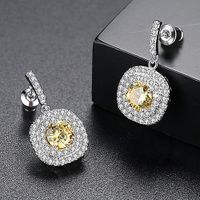 Fashion Zircon Plating Earrings  (pure White -03d02)  Nhtm0070-pure White -03d02 sku image 9