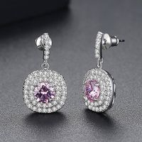 Fashion Zircon Plating Earrings  (pure White -03d02)  Nhtm0070-pure White -03d02 sku image 10