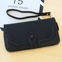 Brieftasche Damen Lange Neue Koreanische Version Des Einfachen Matten Leders Große Kapazität 20% Reiß Verschluss Clutch Tasche Brieftasche sku image 2