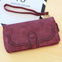 Brieftasche Damen Lange Neue Koreanische Version Des Einfachen Matten Leders Große Kapazität 20% Reiß Verschluss Clutch Tasche Brieftasche sku image 4