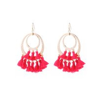 Multi-couche Solide Couleur Gland Boucles D'oreilles Européen Et Américain De Mode Bijoux En Gros Personnalité Rétro Alliage Style Ethnique Exagérée Boucles D'oreilles Femmes sku image 1