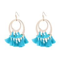 Multi-couche Solide Couleur Gland Boucles D'oreilles Européen Et Américain De Mode Bijoux En Gros Personnalité Rétro Alliage Style Ethnique Exagérée Boucles D'oreilles Femmes sku image 2